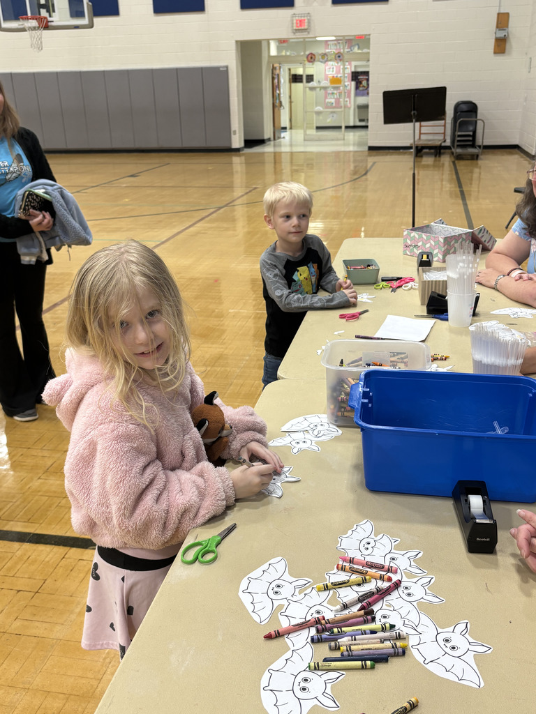 Kids creating crafts