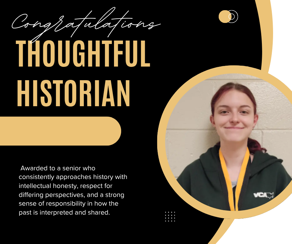 Thoughtful Historian Award for approaching history with intellectual honesty, respect for differing perspectives, and a responsibility in how the past is interpreted and shared.