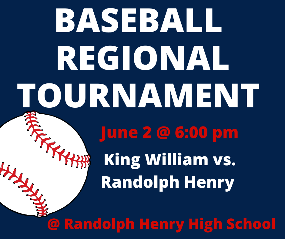 Baseball tournament King William vs. Randolph Henry
