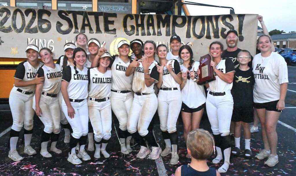 Softball team celebrates their win