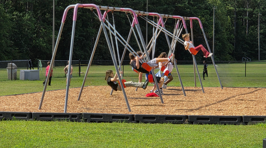Students on the playground