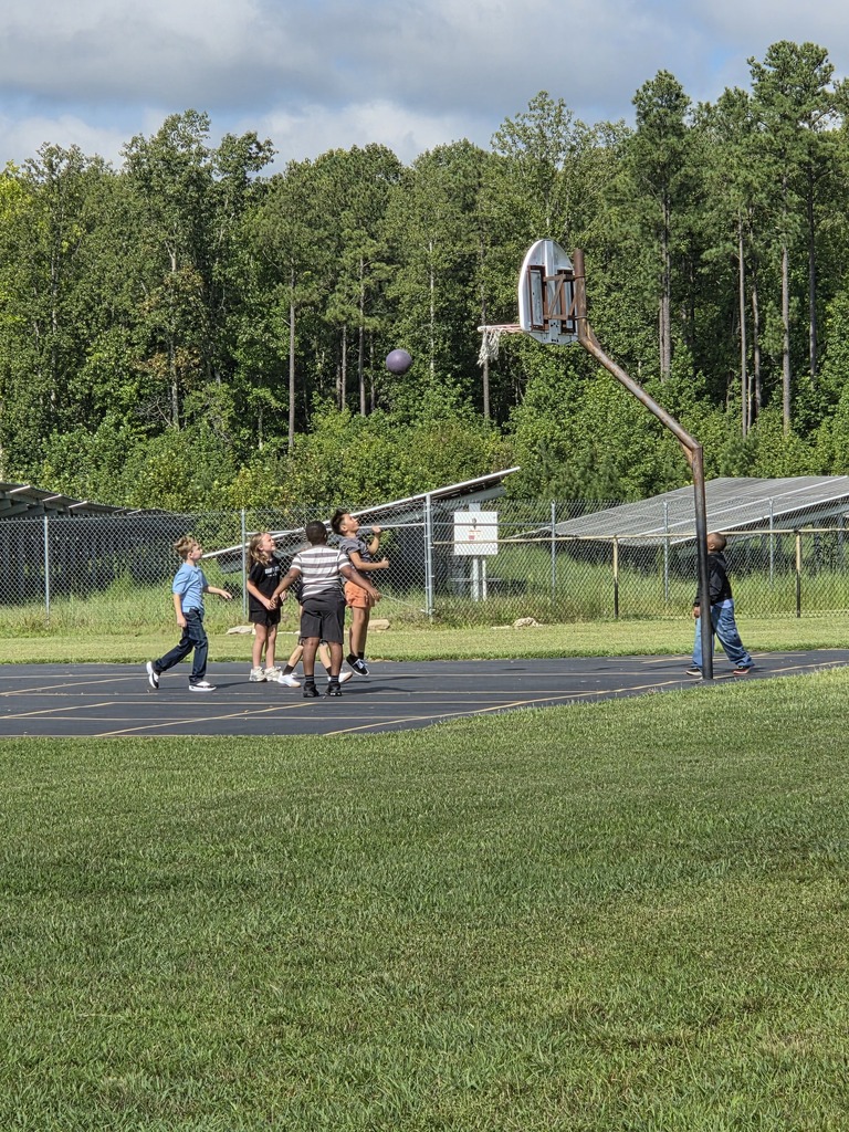 Students on the playground