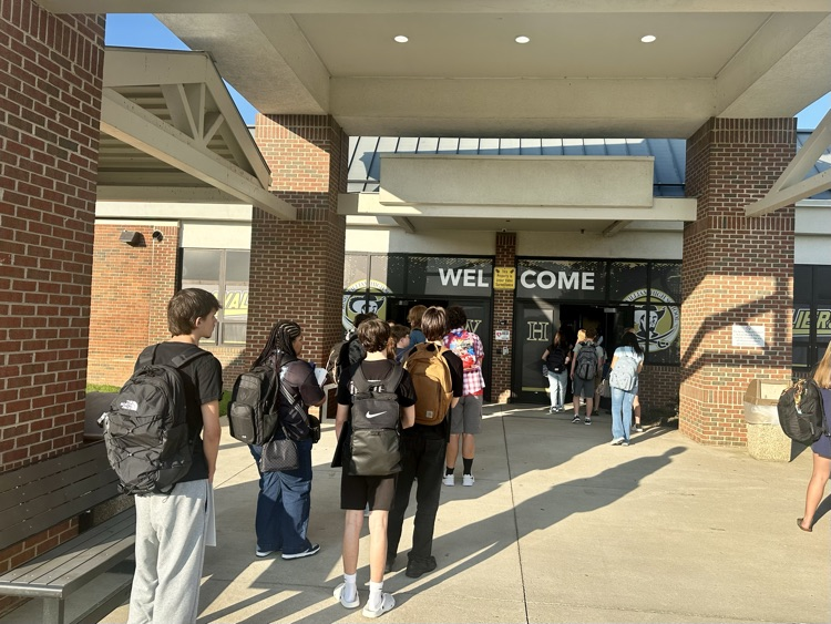 Our students arriving on day one. 