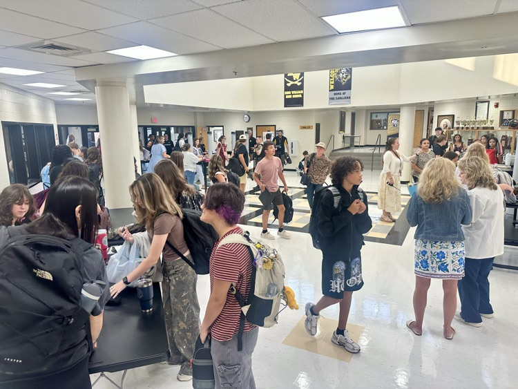 Our students making their way. 