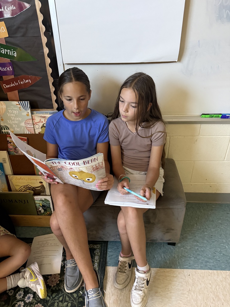 Students collaborating on classwork