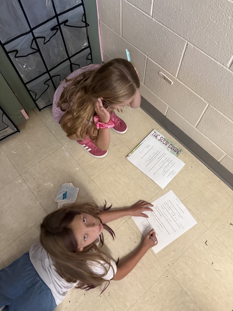 Students collaborating on classwork