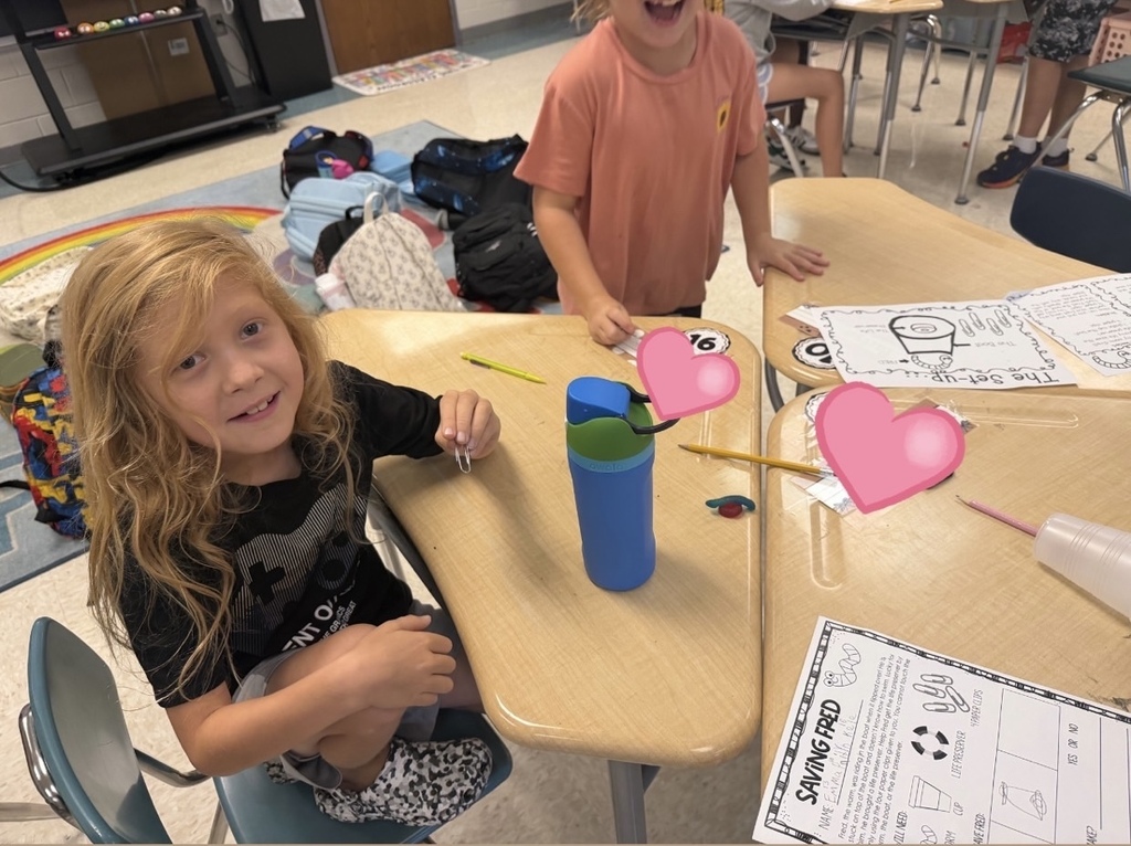 Students "save" their gummy worm using 4 paperclips and a lifesaver.