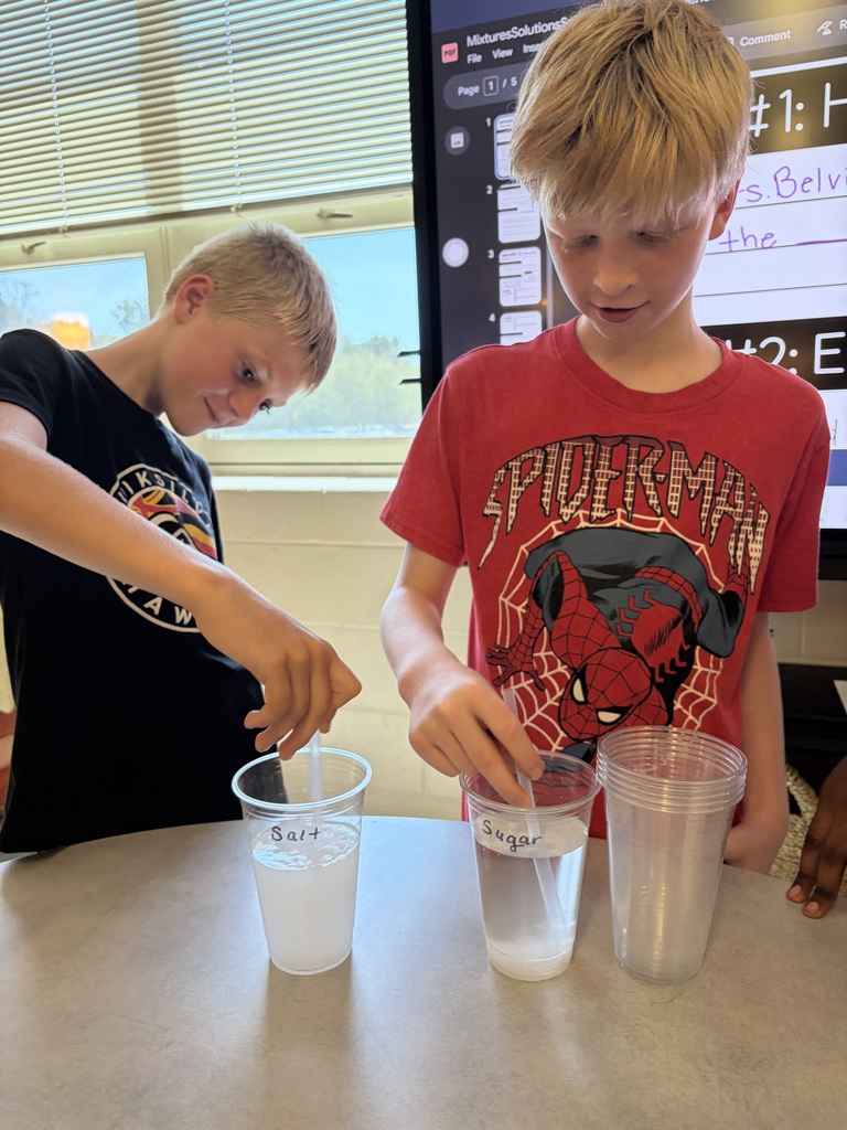 Students completing an experiment