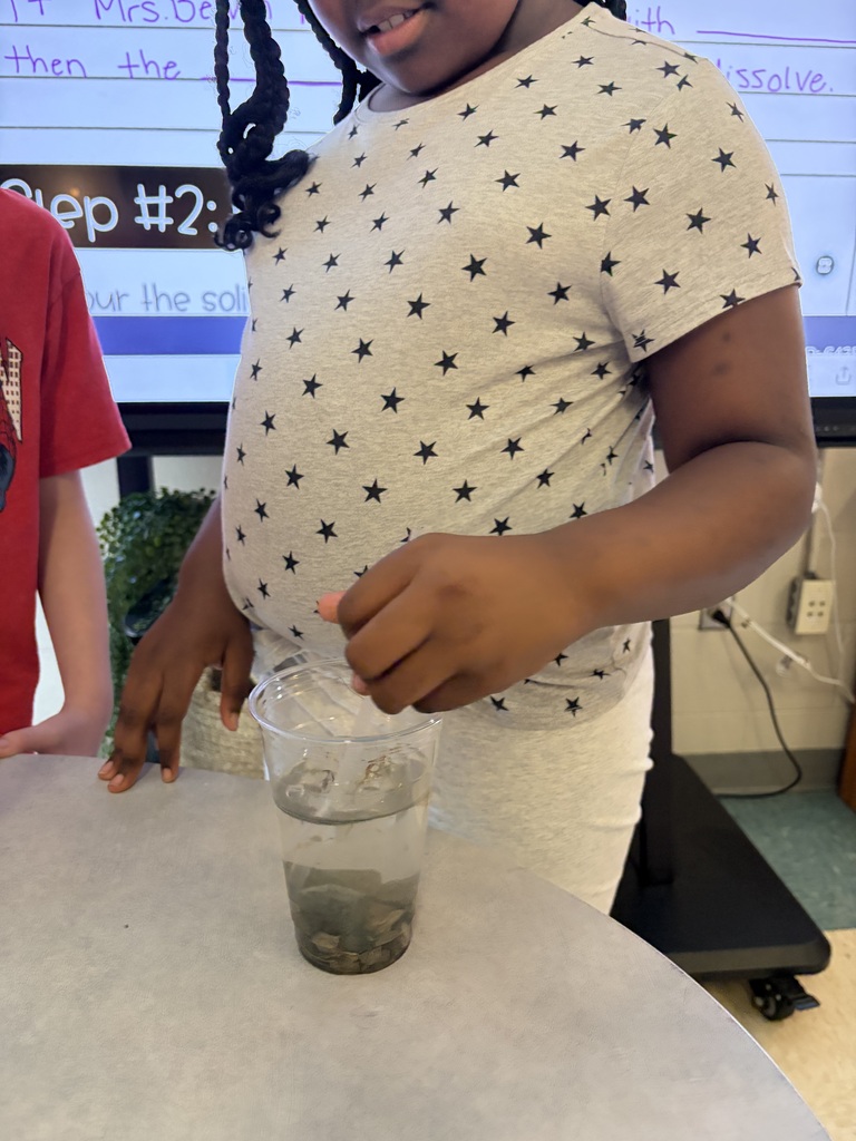 Students completing an experiment