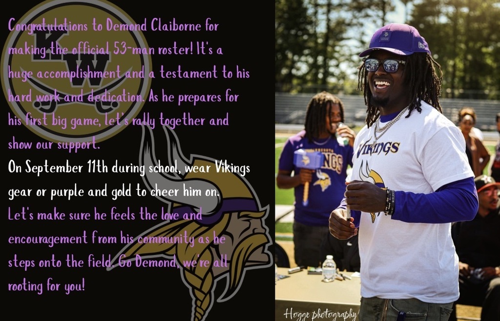 Flyer to congratulate Demond Claiborne