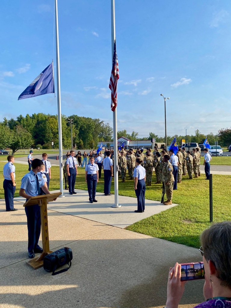 The KWHS 9/11 Memorial Ceremony by the JROTC.  Photo by Mrs. Hirsch. 