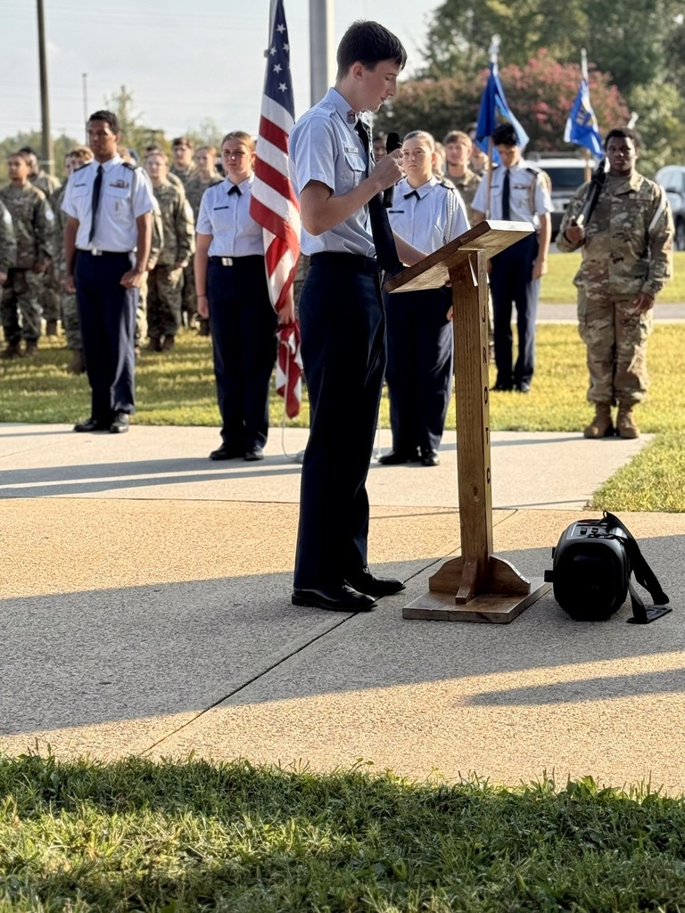 The KWHS 9/11 Memorial Ceremony by the JROTC.  Photo by Mrs. Lankford. 