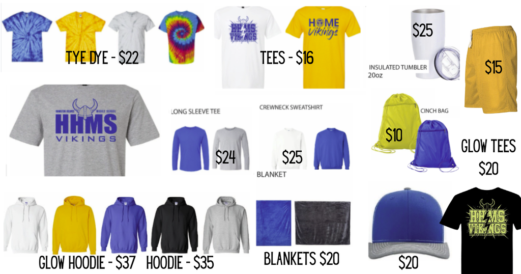 All Merch with Pricing