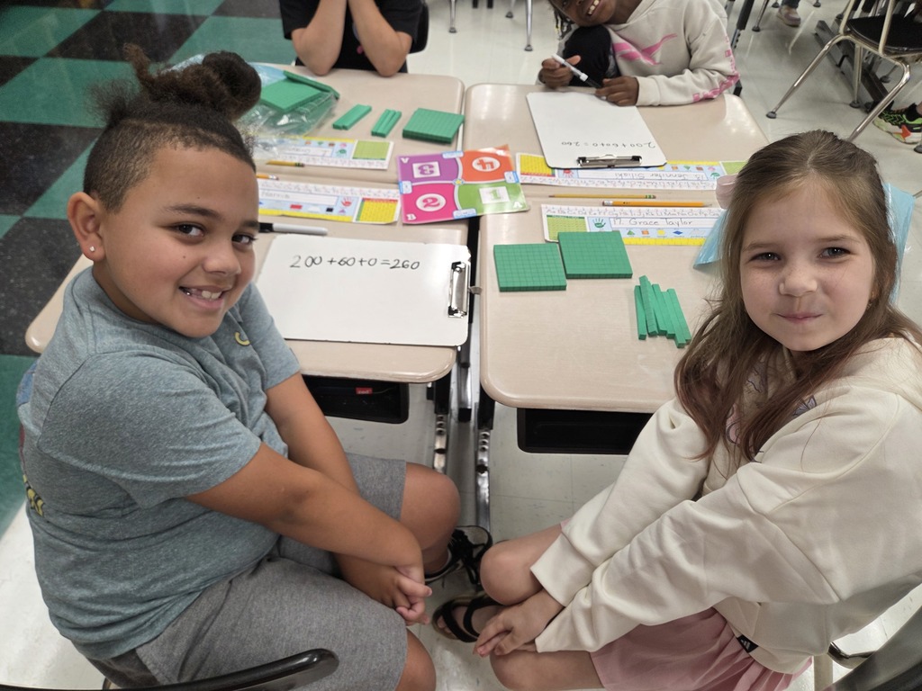Students collaborating on classwork