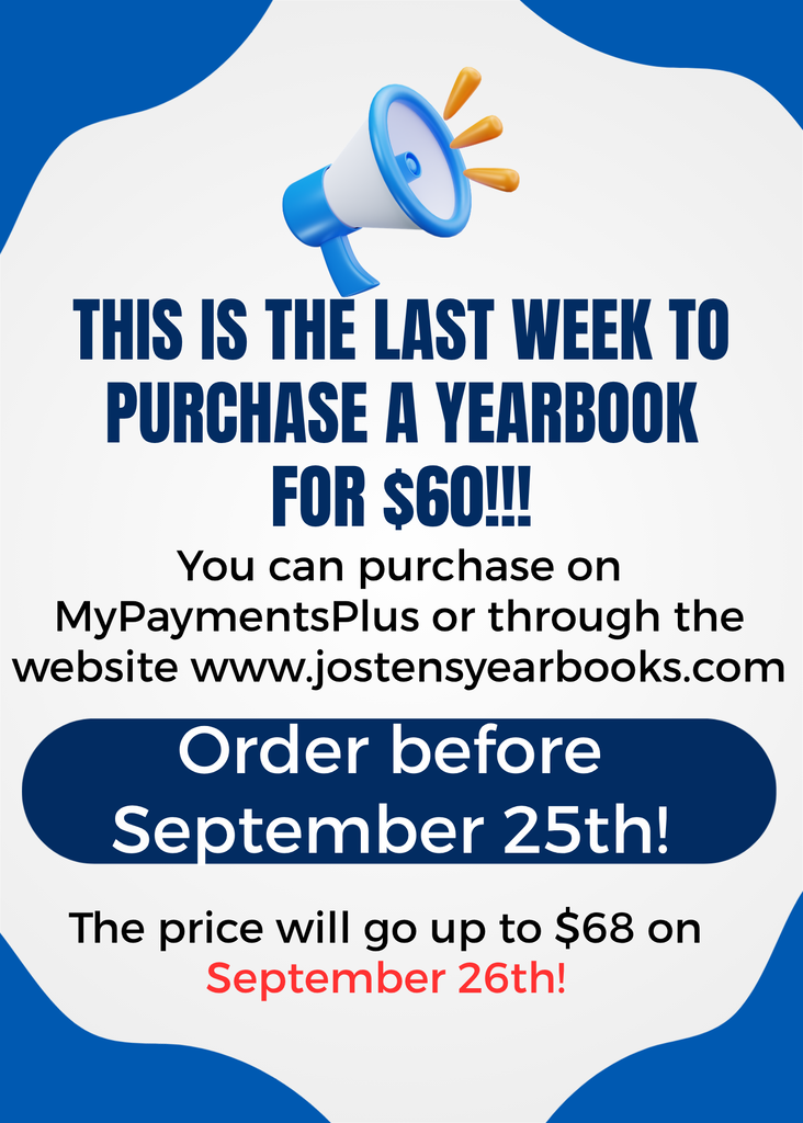 Last week to purchase yearbooks at a reduced fee