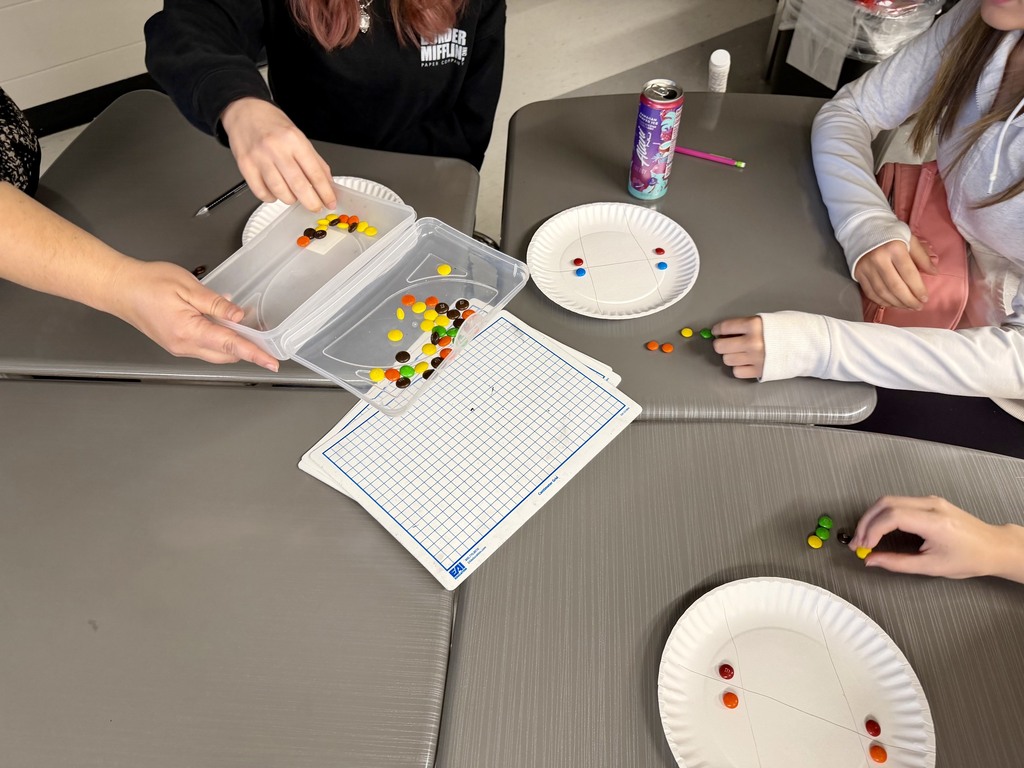 Geometry students play an academic game with M&M's.