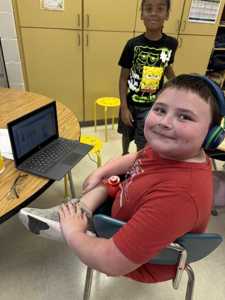 Students collaborating on classwork