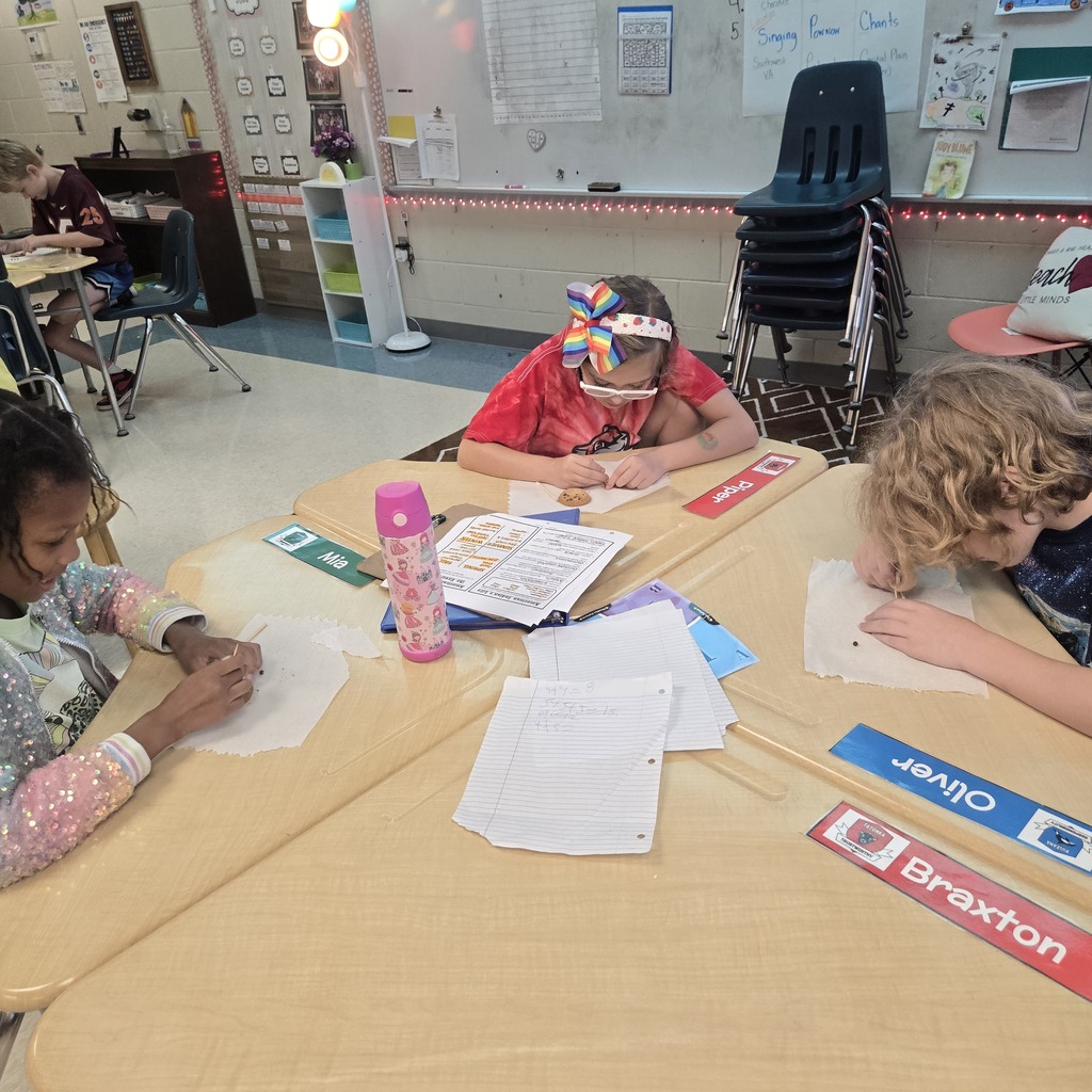 Students collaborating on classwork