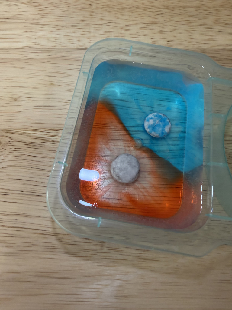 M&Ms in water