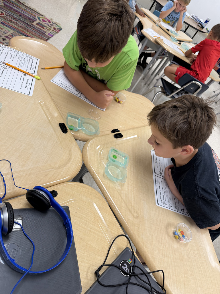 Students collaborating on classwork