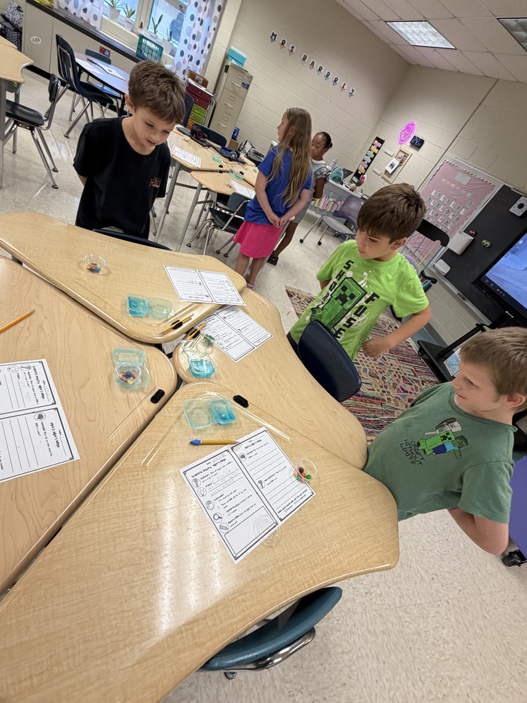 Students collaborating on classwork