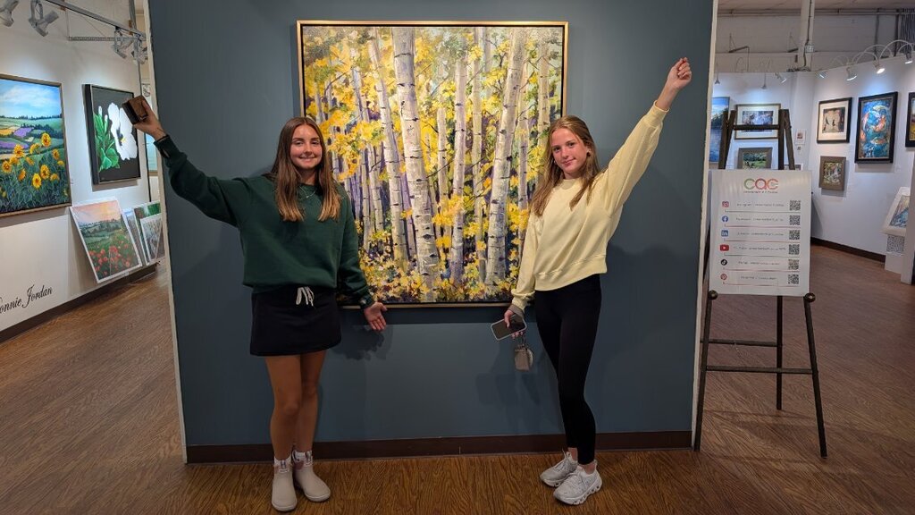 Students enjoying art work at the Crossroads art center