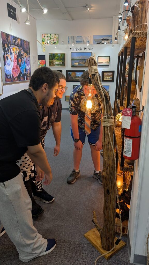 Students enjoying art work at the Crossroads art center