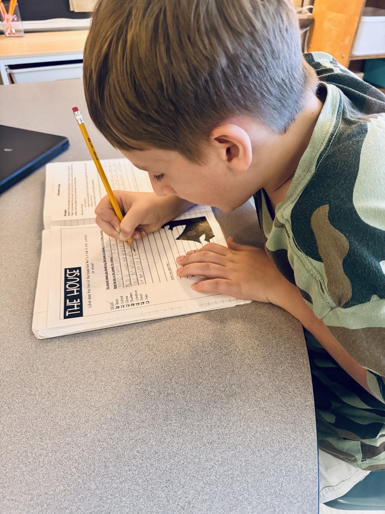 Students completing a spooky persuasive writing assignment.