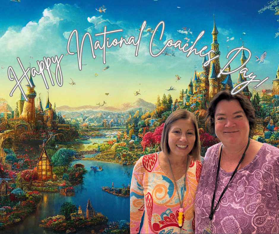 INstructional coaches with a fairy land backdrop.