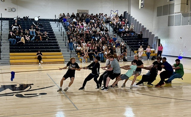 Pep rally tug of war
