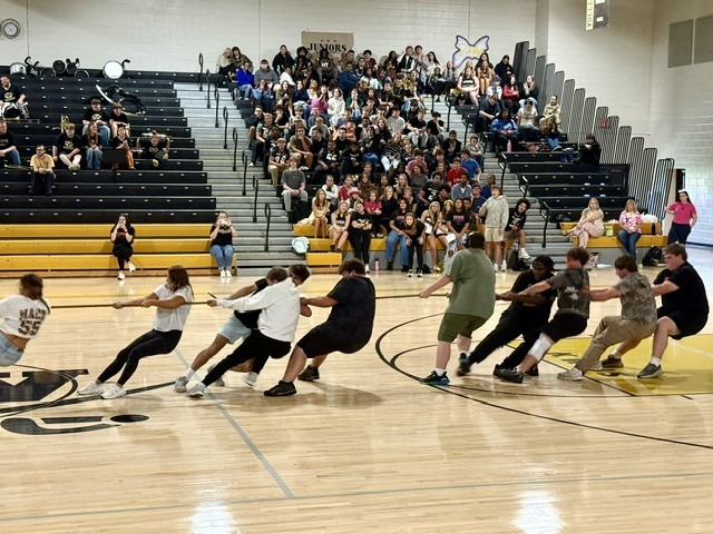 Pep rally tug of war