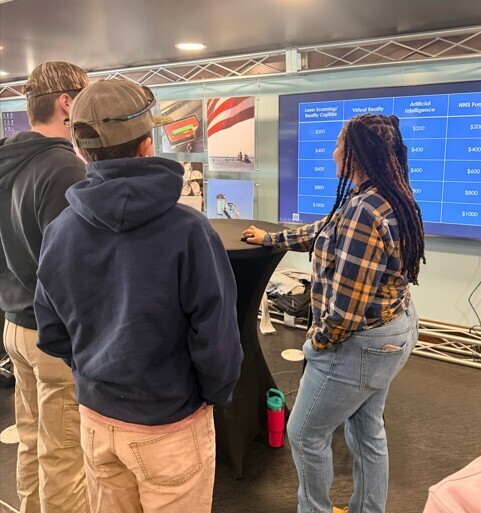 Students learning about future career fields
