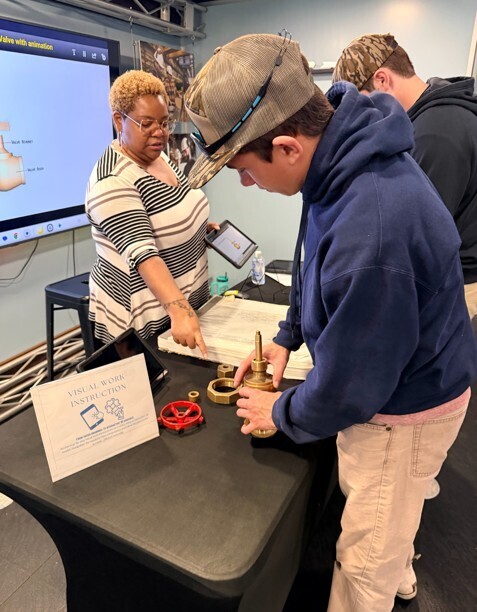 Students learning about future career fields