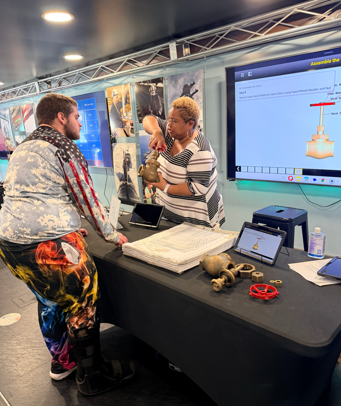 Students learning about future career fields