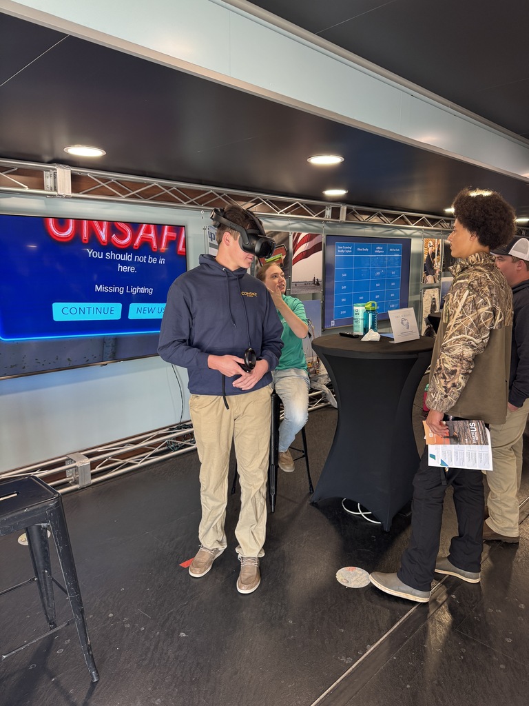 Students learning about future career fields