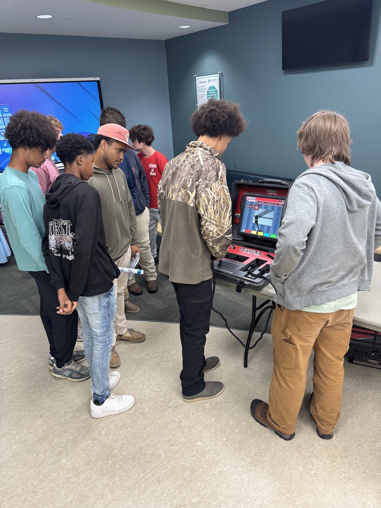 Students learning about future career fields