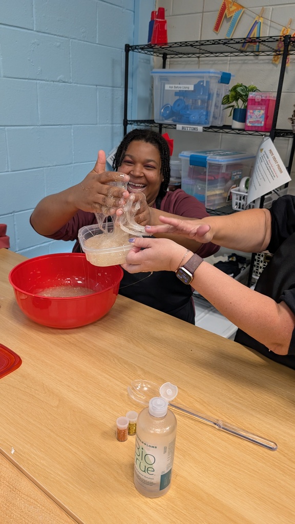 Students enjoying slime
