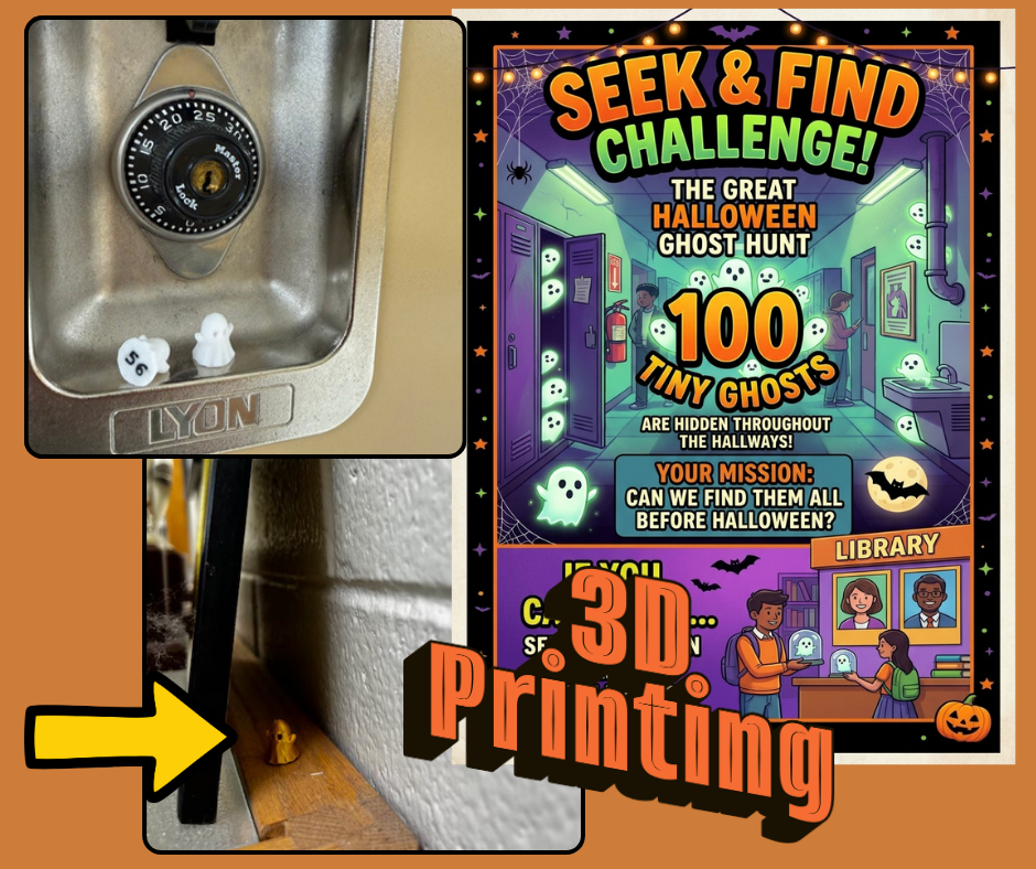 Halloween hunt with 3d printed ghosts