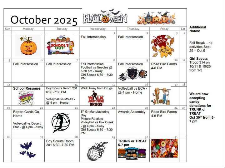 October 2025 Calendar