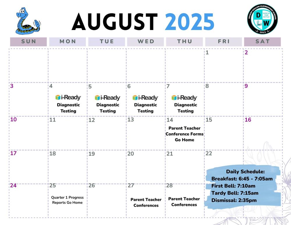 DW August Calendar