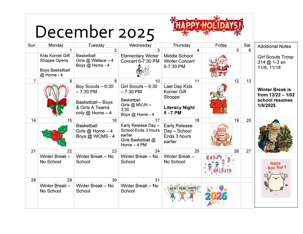 BMS Calendar of Events