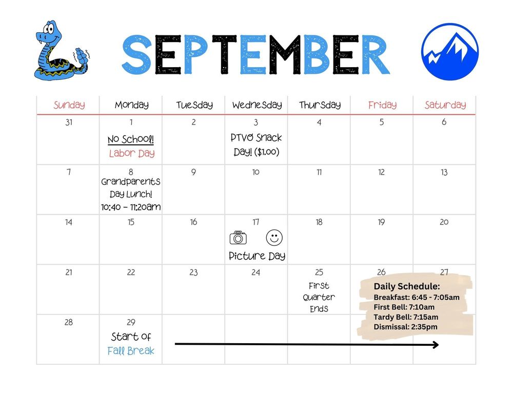 DW September Calendar
