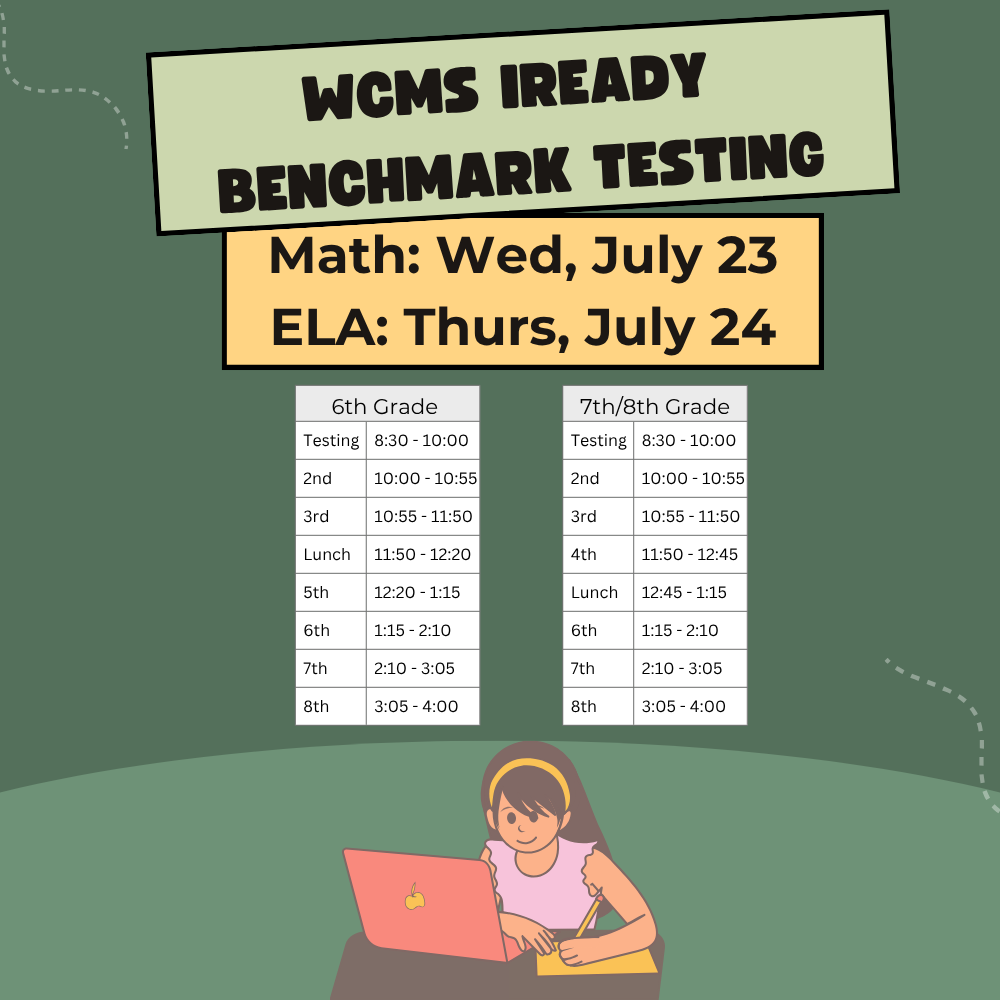 iReady Testing Reminder for July 23 and July 24