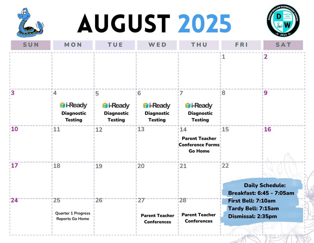 DW August Calendar
