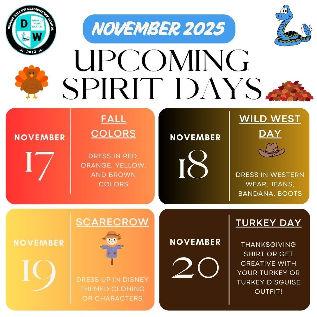 Spirit Days November