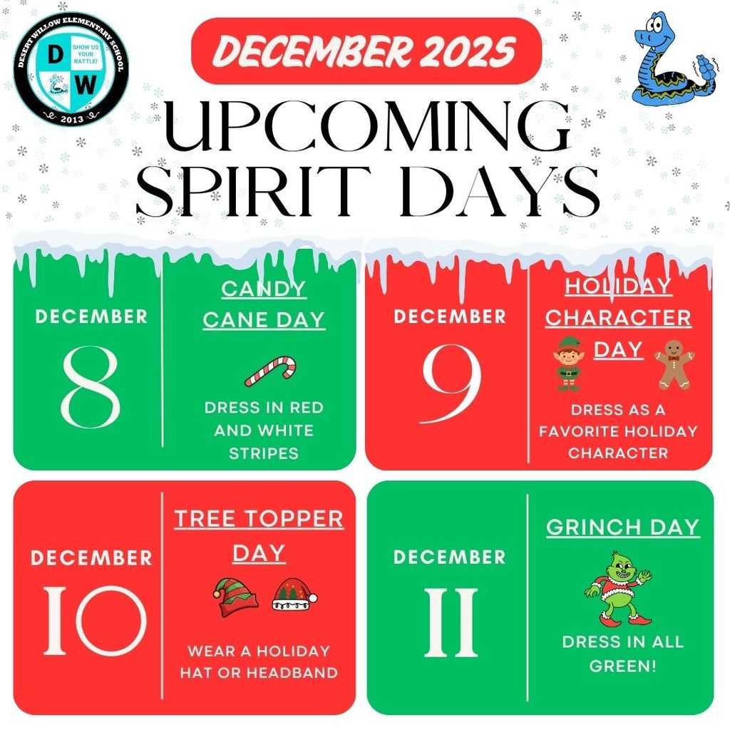 Upcoming Spirit Days