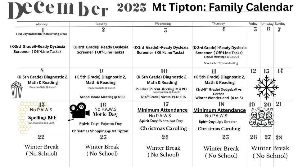 December Calendar 2025