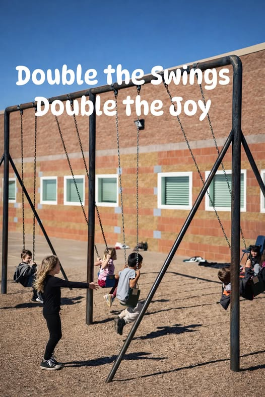 Students on Swings