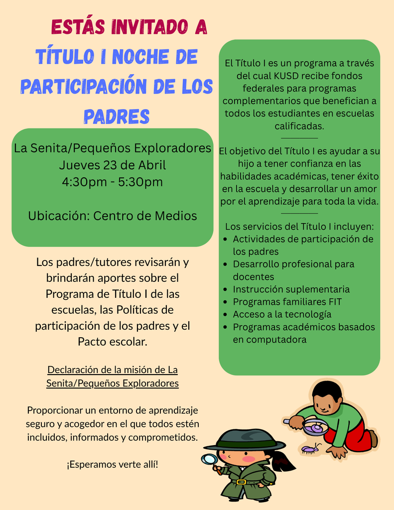 Parent Involvement Night 