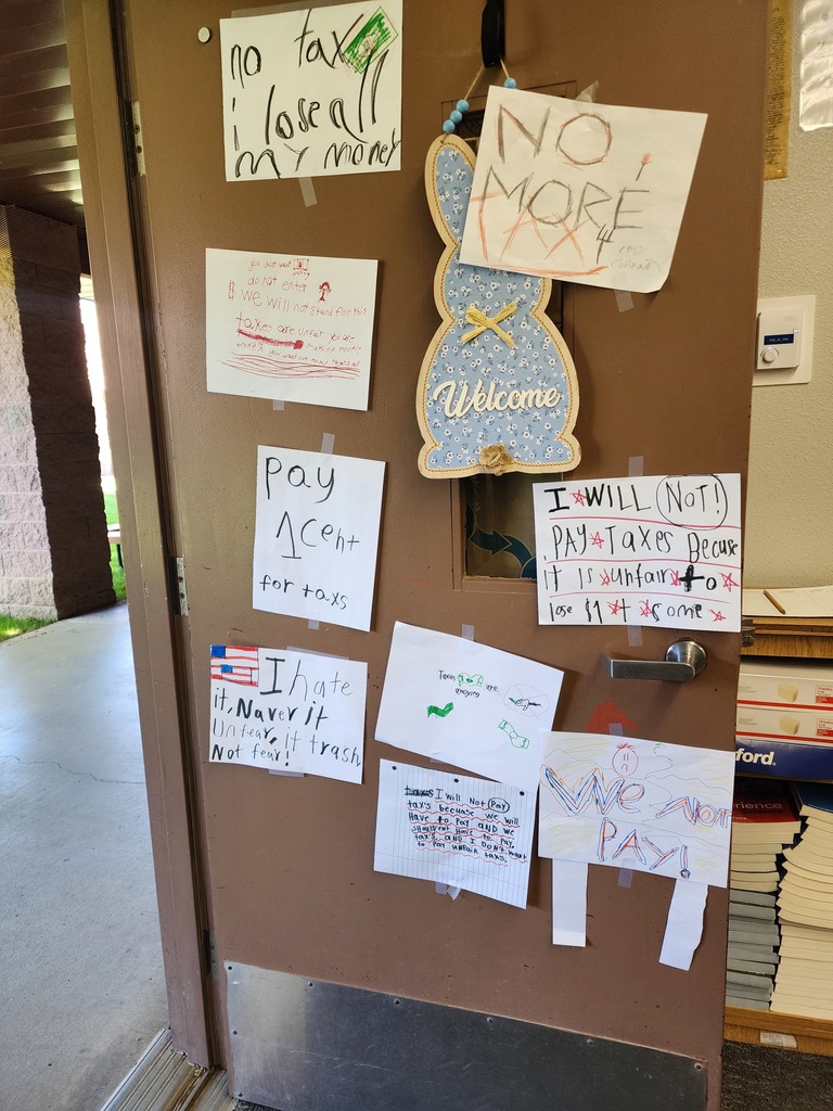 Signs to protest the taxes